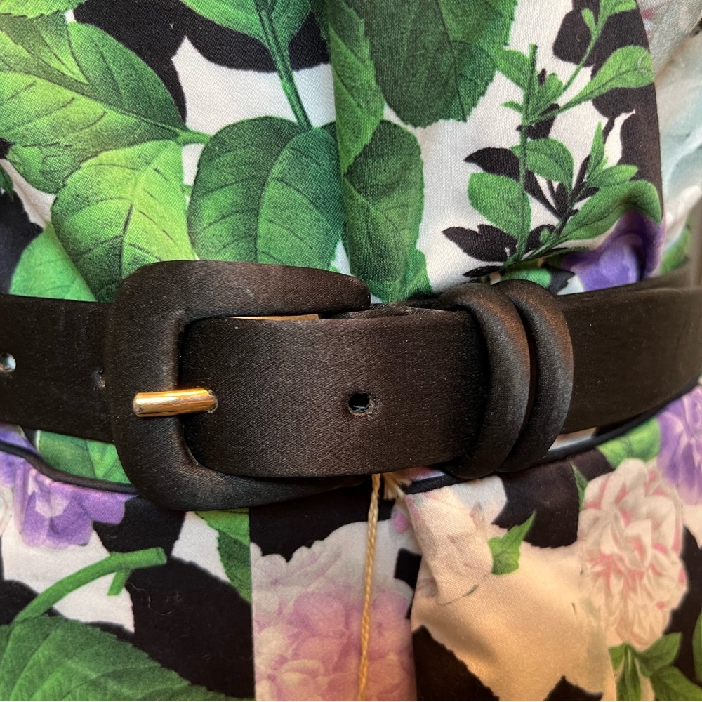 Black Peau de Soie Belt